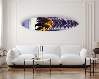 Bear Pattern Acrylic Surfboard Wall Art - Decor Addict, LLC