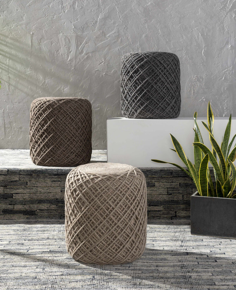 Bellingen Beige Pouf - Decor Addict, LLC