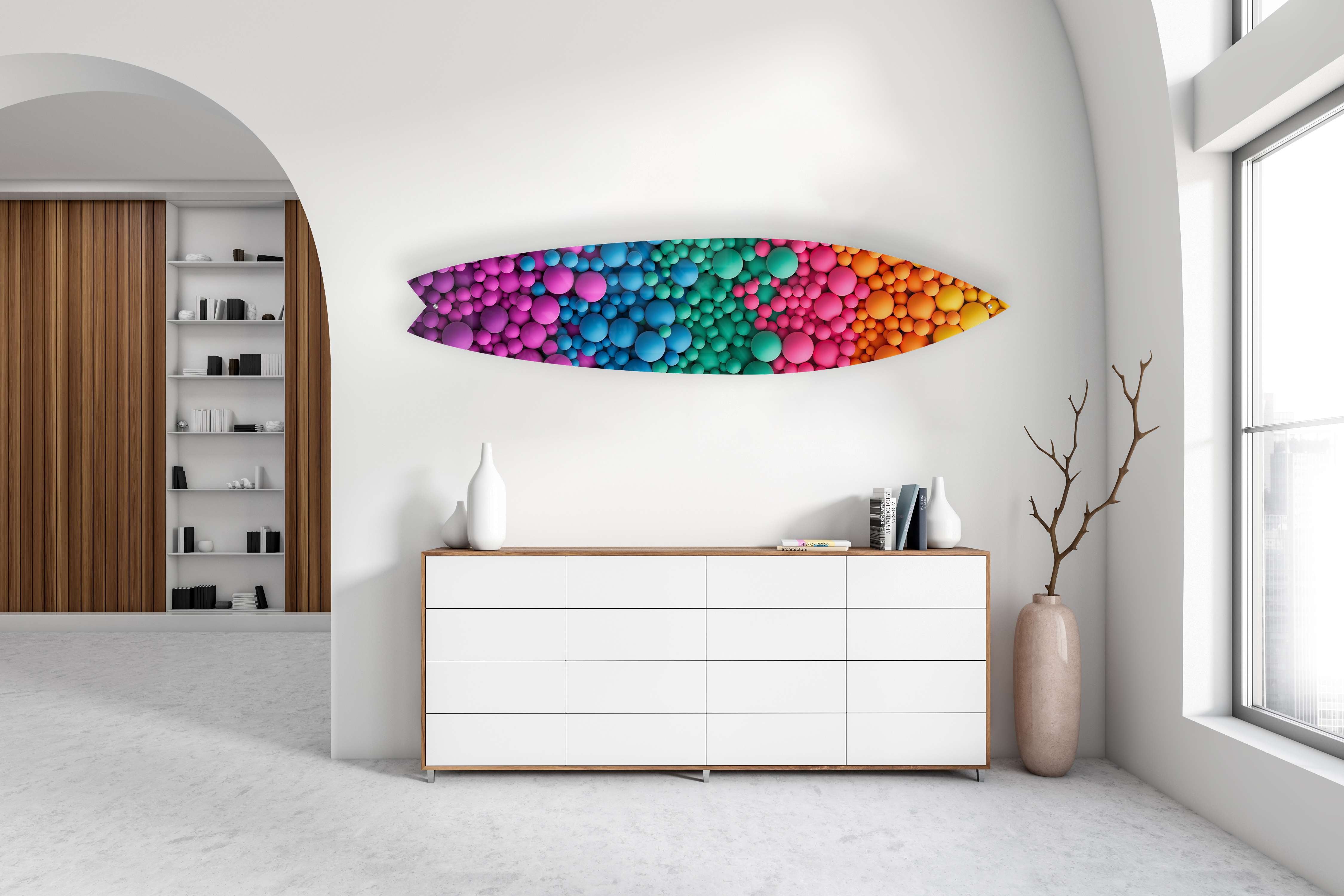 Bubble Balls Acrylic Surfboard Wall Art - Decor Addict, LLC