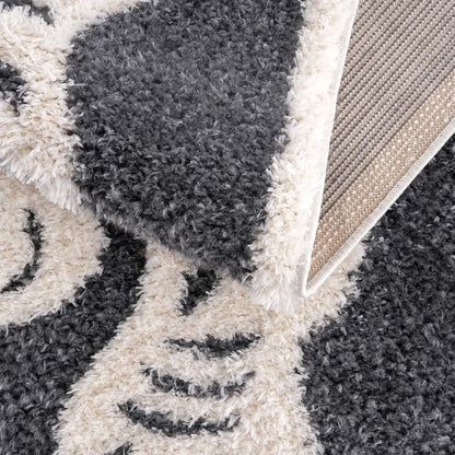 Zane Charcoal Tibetan Tiger Area Rug - Decor Addict, LLC