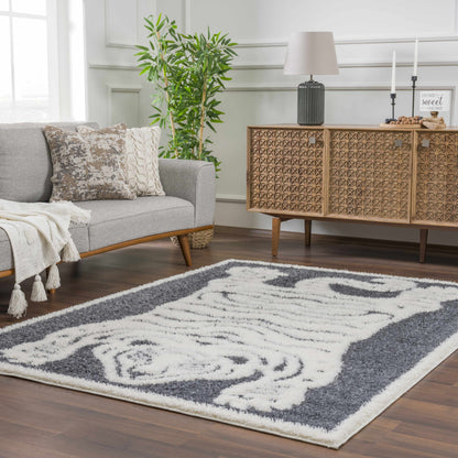 Zane Charcoal Tibetan Tiger Area Rug - Decor Addict, LLC