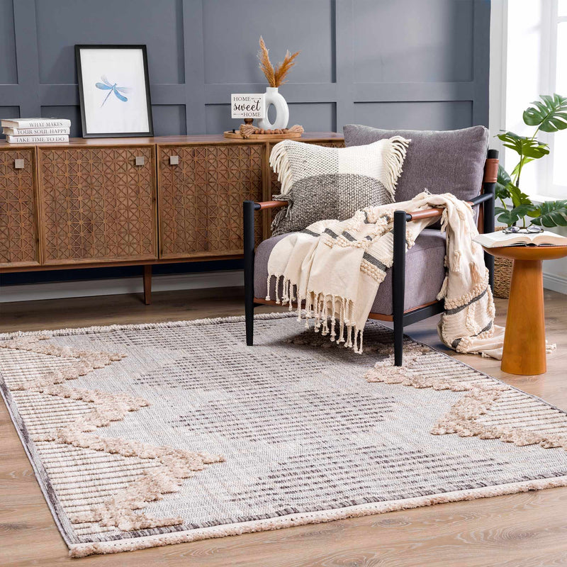 Maulawin Cream High-Low Area Rug - Decor Addict, LLC