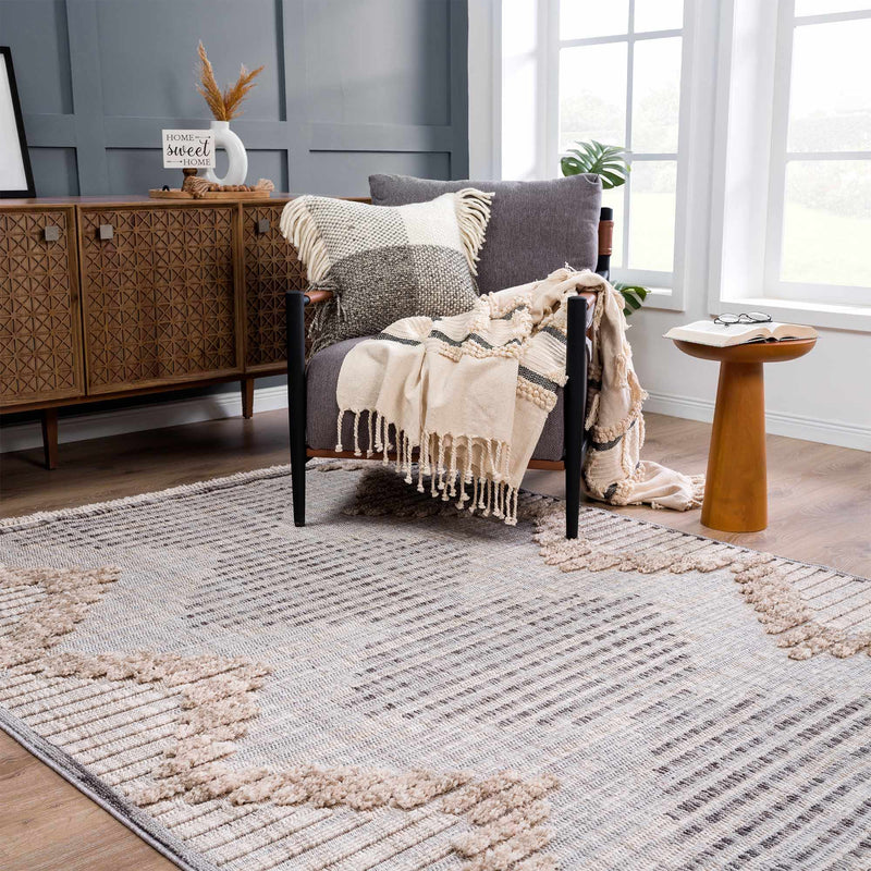 Maulawin Cream High-Low Area Rug - Decor Addict, LLC