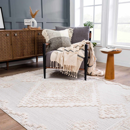 Rosales Cream High&Low Area Rug - Decor Addict, LLC