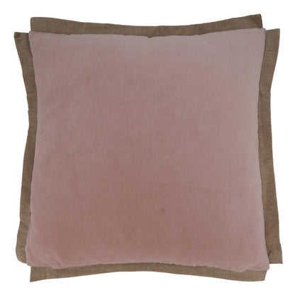 Flange Edge Velvet Pillow: Blush / Down Filled / 20" - Decor Addict, LLC