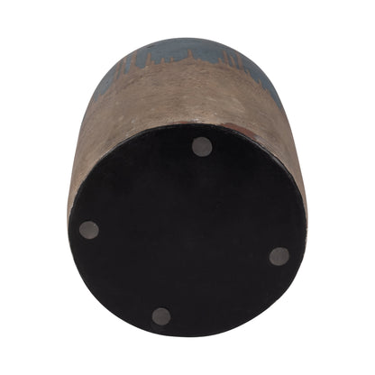 Terracotta, 12"h 2-tone Vase, Blue/ivory - Decor Addict, LLC