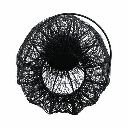 Metal, 10"h Wire Lantern, Black - Decor Addict, LLC