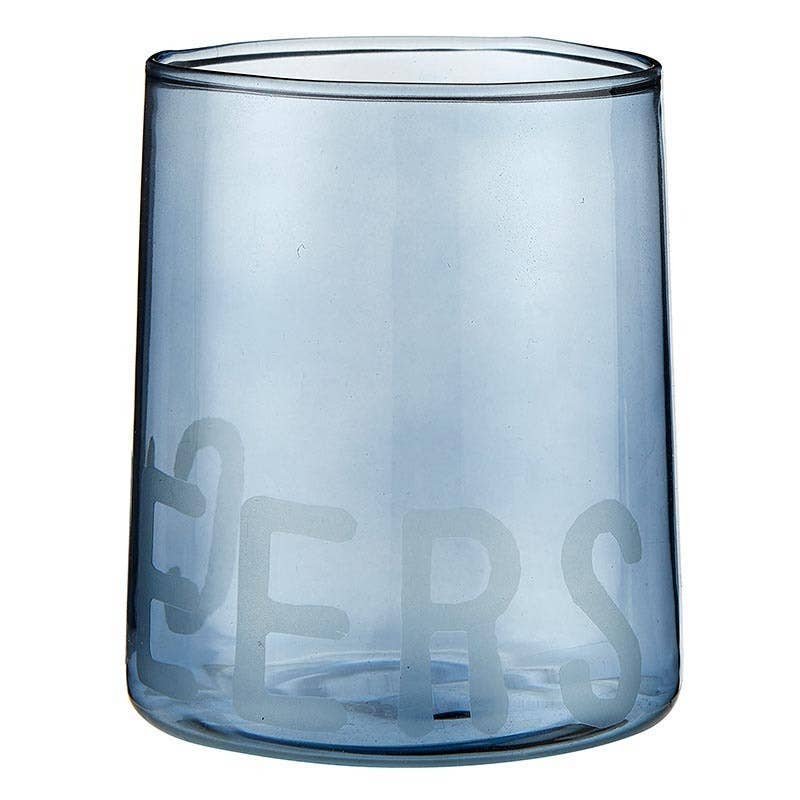 Face to Face Blue Glass- Cheers - Decor Addict, LLC