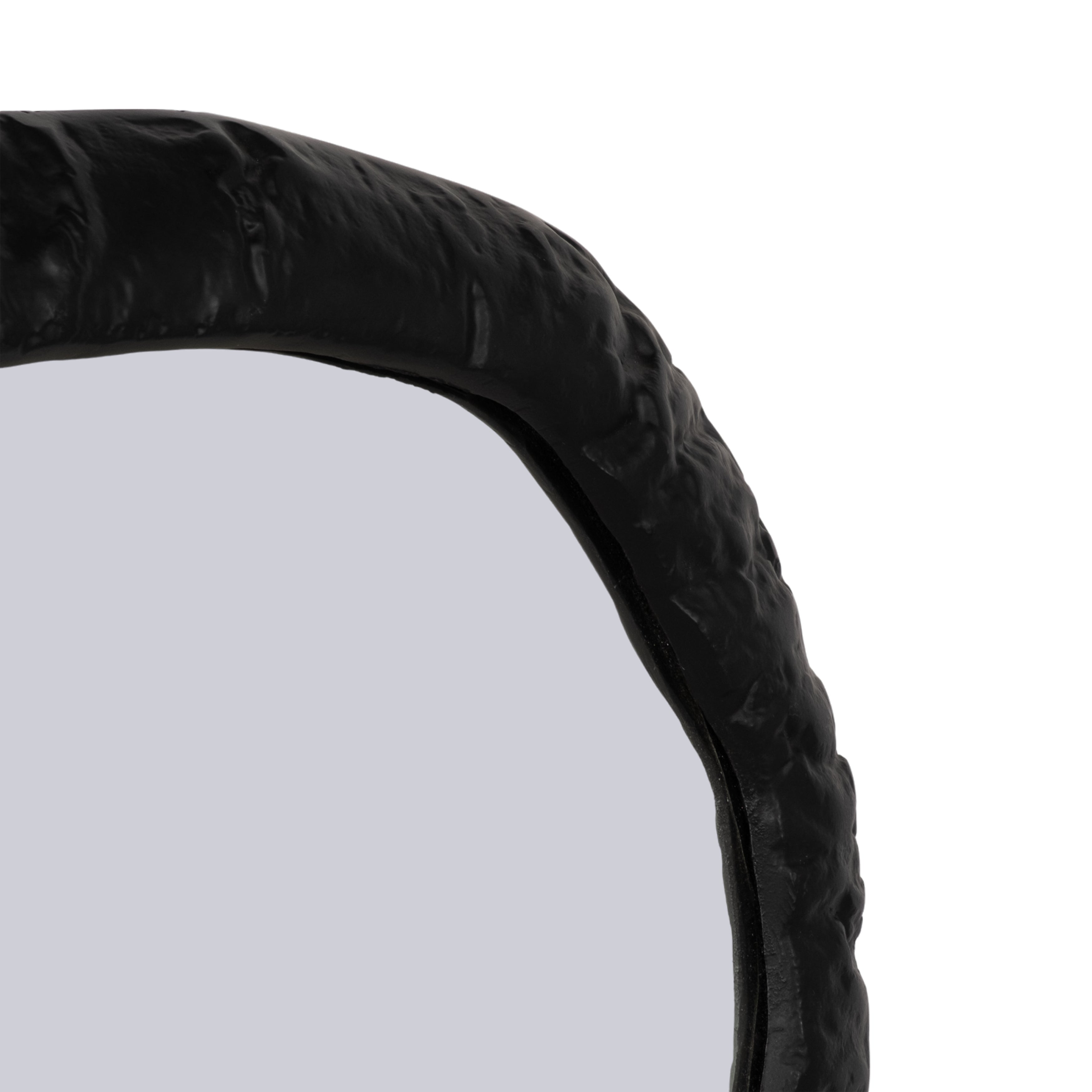 Alum,18",hammered Outlined Mirror,matte Black - Decor Addict, LLC