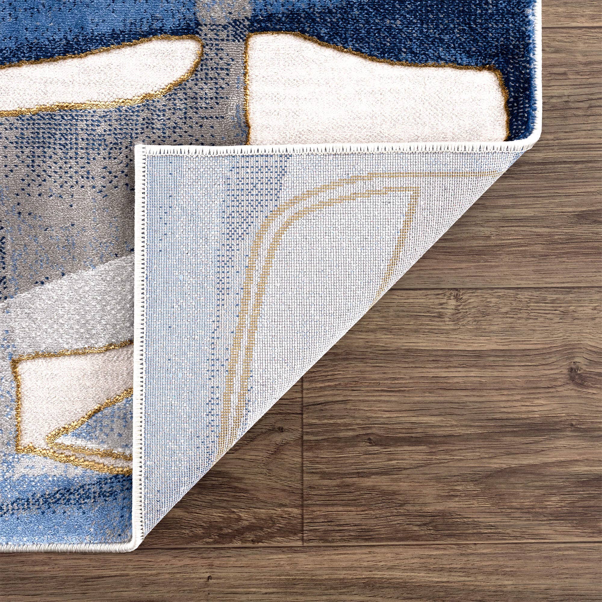 Abani Rugs Regal REG130A Blue Grey Asymmetric Circles Rug: 2' x 3' - Decor Addict, LLC