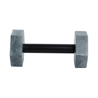 8x4" Marble Dumbbell, Green/black - Decor Addict, LLC