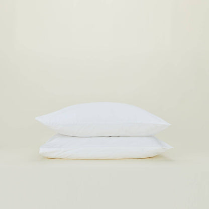ESSENTIAL PERCALE PILLOWCASES - WHITE: STANDARD - Decor Addict, LLC