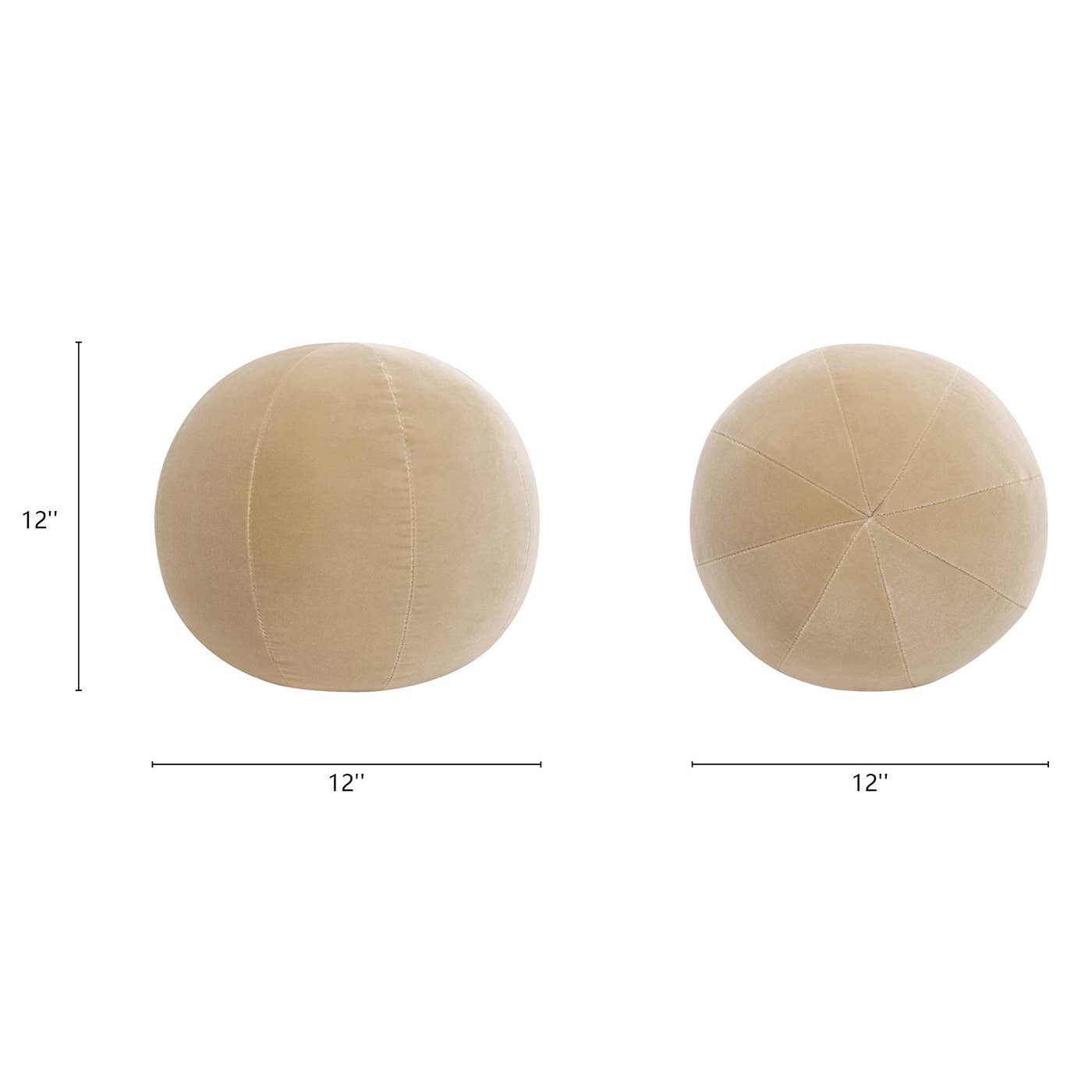 Luna 12" Round Sphere Accent Ball Throw Pillow: Olive Green - Decor Addict, LLC