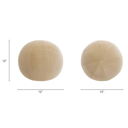 Luna 12" Round Sphere Accent Ball Throw Pillow: Olive Green - Decor Addict, LLC