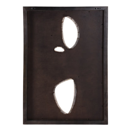 36x26" Wood&fabric Mix-media Modern Wall Art,brwn - Decor Addict, LLC