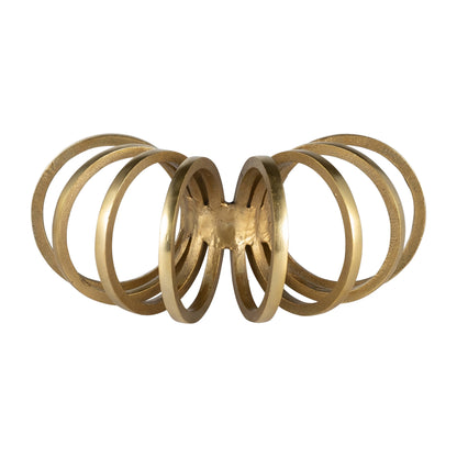 Decorative Sculpture - Gold Metal Slinky Ring, 11 in. - Decor Addict, LLC