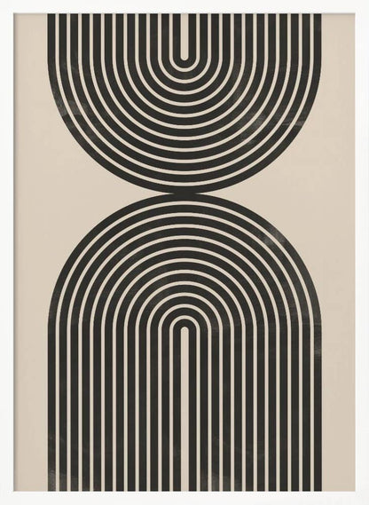 "Black Arch Line Art" Wall Art: Black Framed Textured Print / 40"H x 30 "W - Decor Addict, LLC
