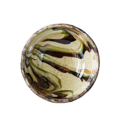 Cottage Crafted Bowl, Mini: Marbleized Green