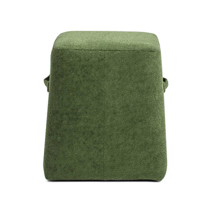 Oliver 16" Tapered Square Upholstered Ottoman Fleeced: Spice Orange - Decor Addict, LLC