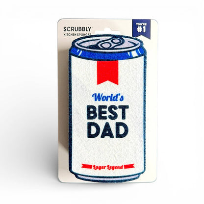 Beer Scrubbly - Best Dad: Blue - Decor Addict, LLC