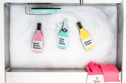 Scrubbly™ Kitchen Sponge: Rosé Rinse Repeat - Decor Addict, LLC