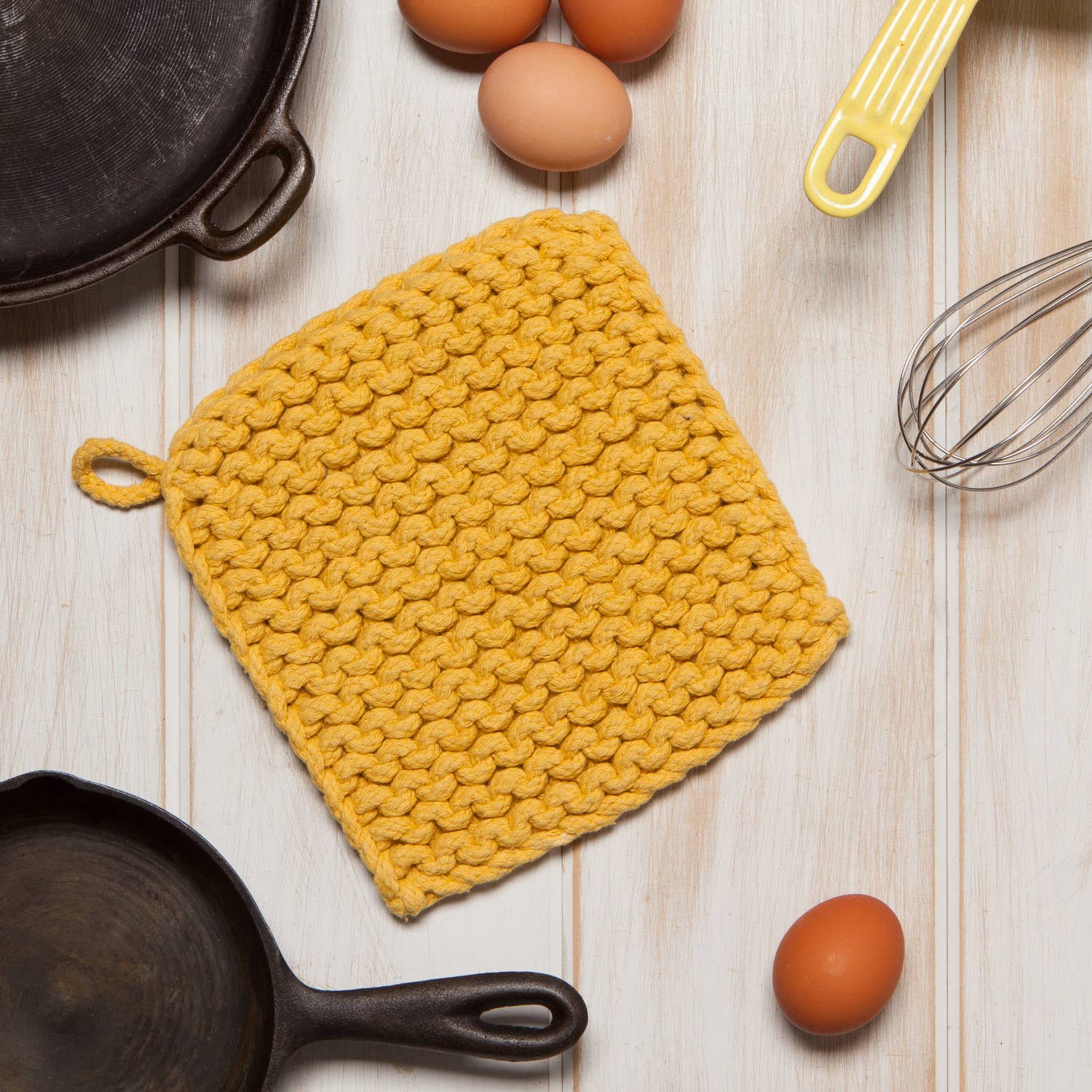 Ochre Knit Potholder - Decor Addict, LLC