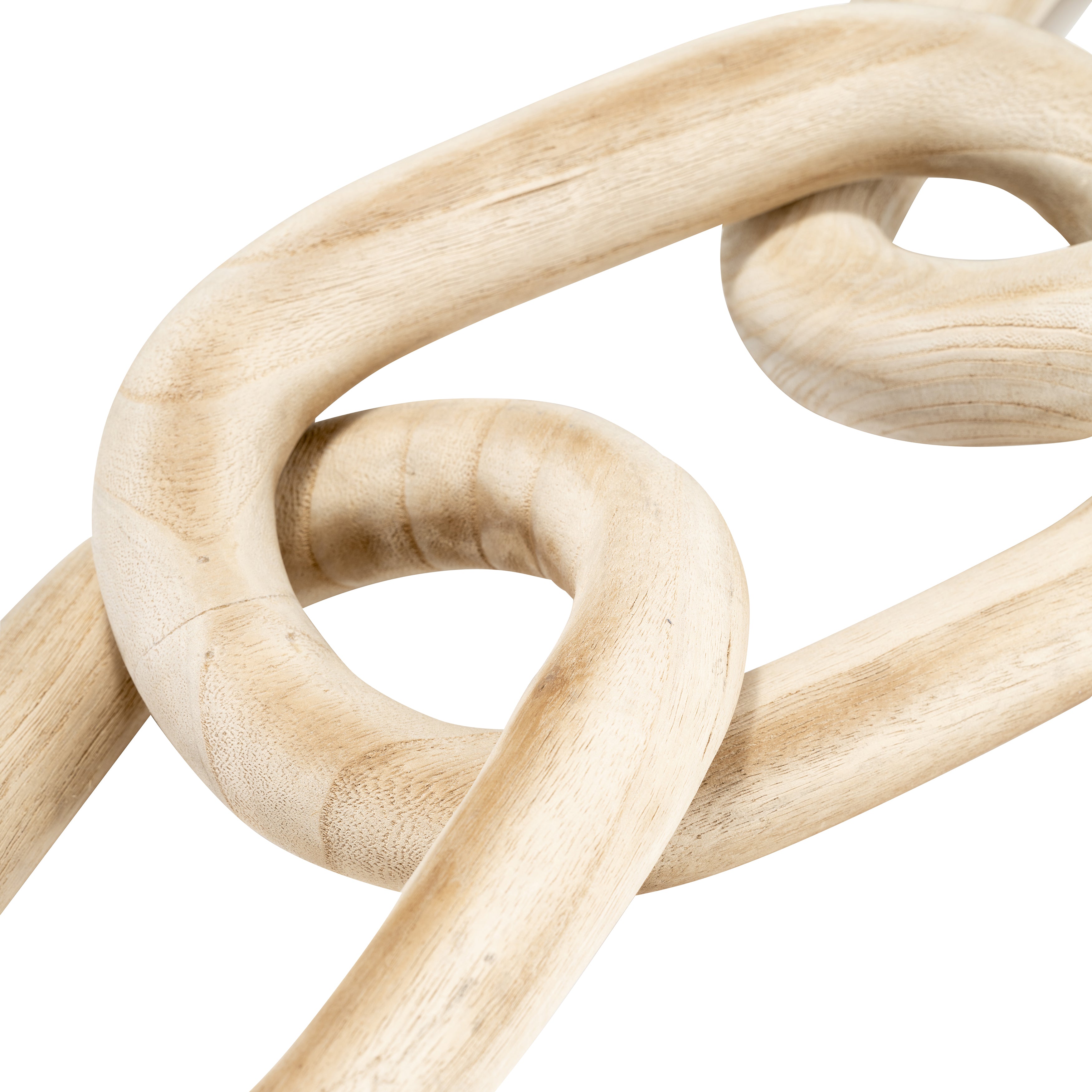 28" 3 Wooden Links, Natural - Decor Addict, LLC