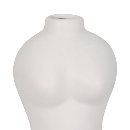 Dol, 12"h Torso Vase, White - Decor Addict, LLC