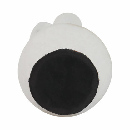 White 19 in. Terracotta Asymmetrical Eared Bottle Vase - Decor Addict, LLC