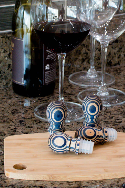 3" Blue Pakka Bottle Stopper - Carded - Decor Addict, LLC