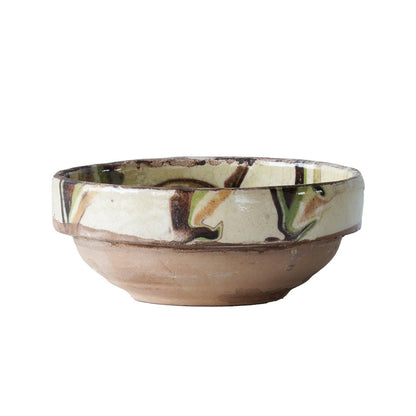 Cottage Crafted Bowl, Mini: Marbleized Green
