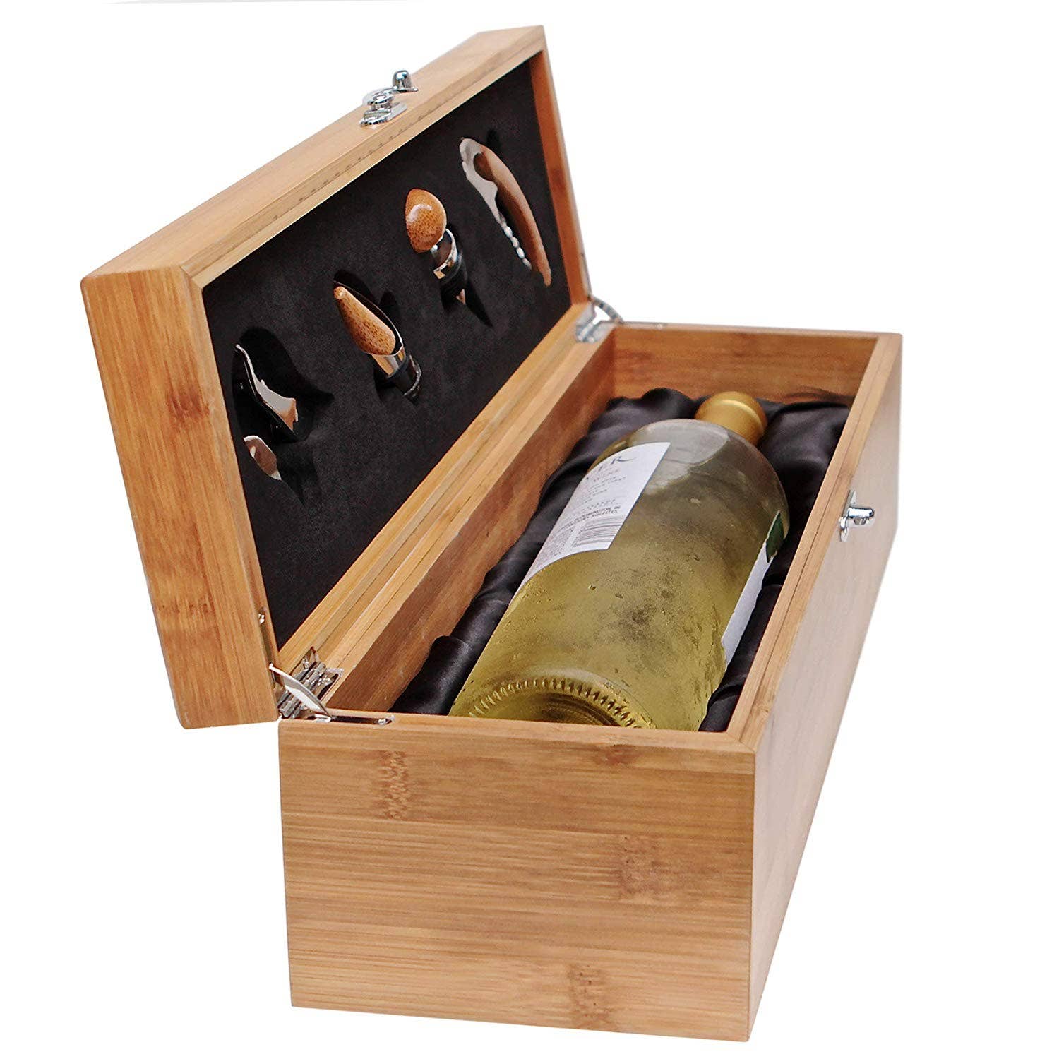 Bamboo Wine Gift Box Set & Accessories - Decor Addict, LLC