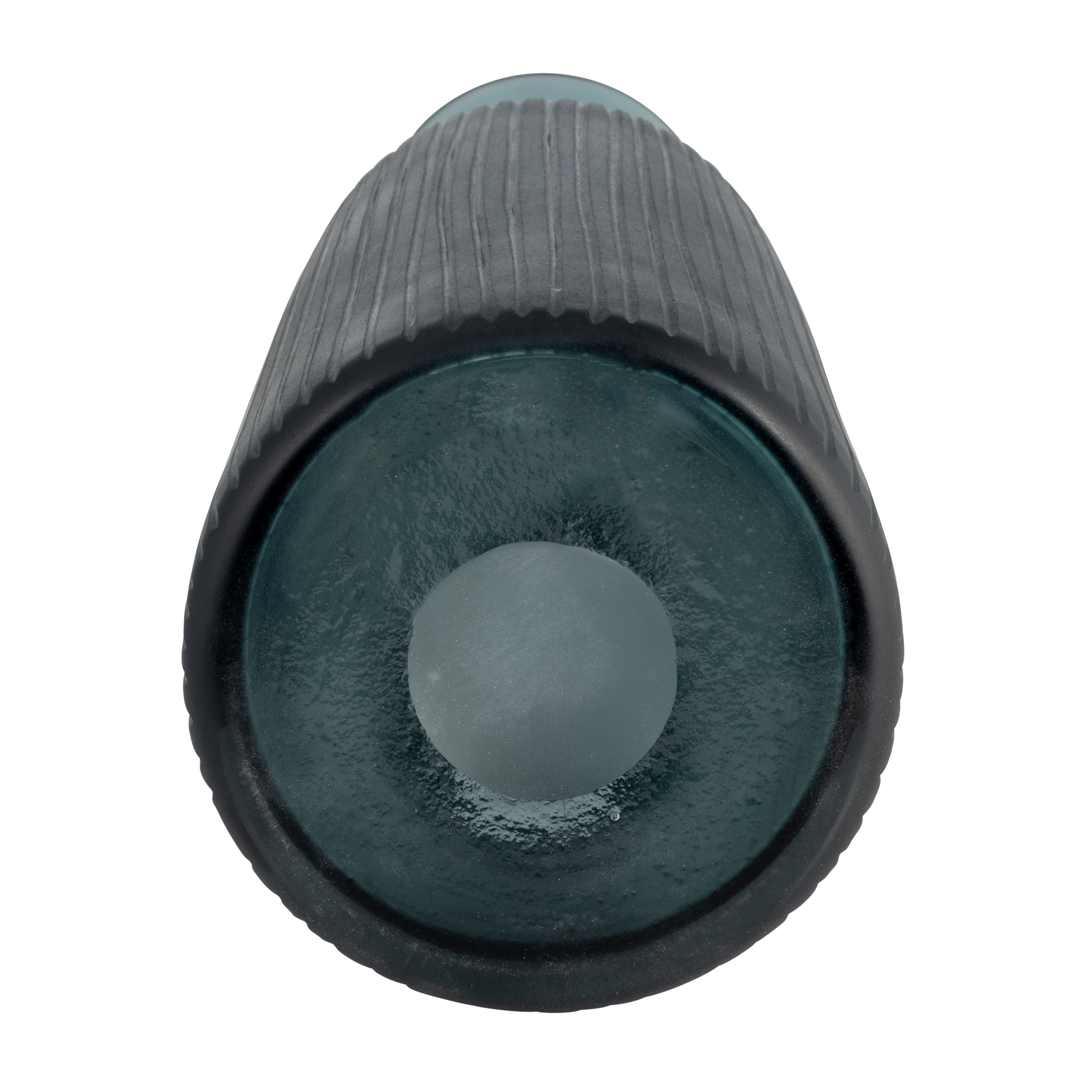 Glass, 17"h Vase W/ Lid, Blue/gray - Decor Addict, LLC