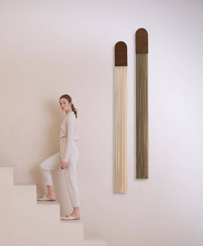 Macrame Fiber Wall Hanging for Elegant Home V80 : Terracotta / Jacobean - Decor Addict, LLC