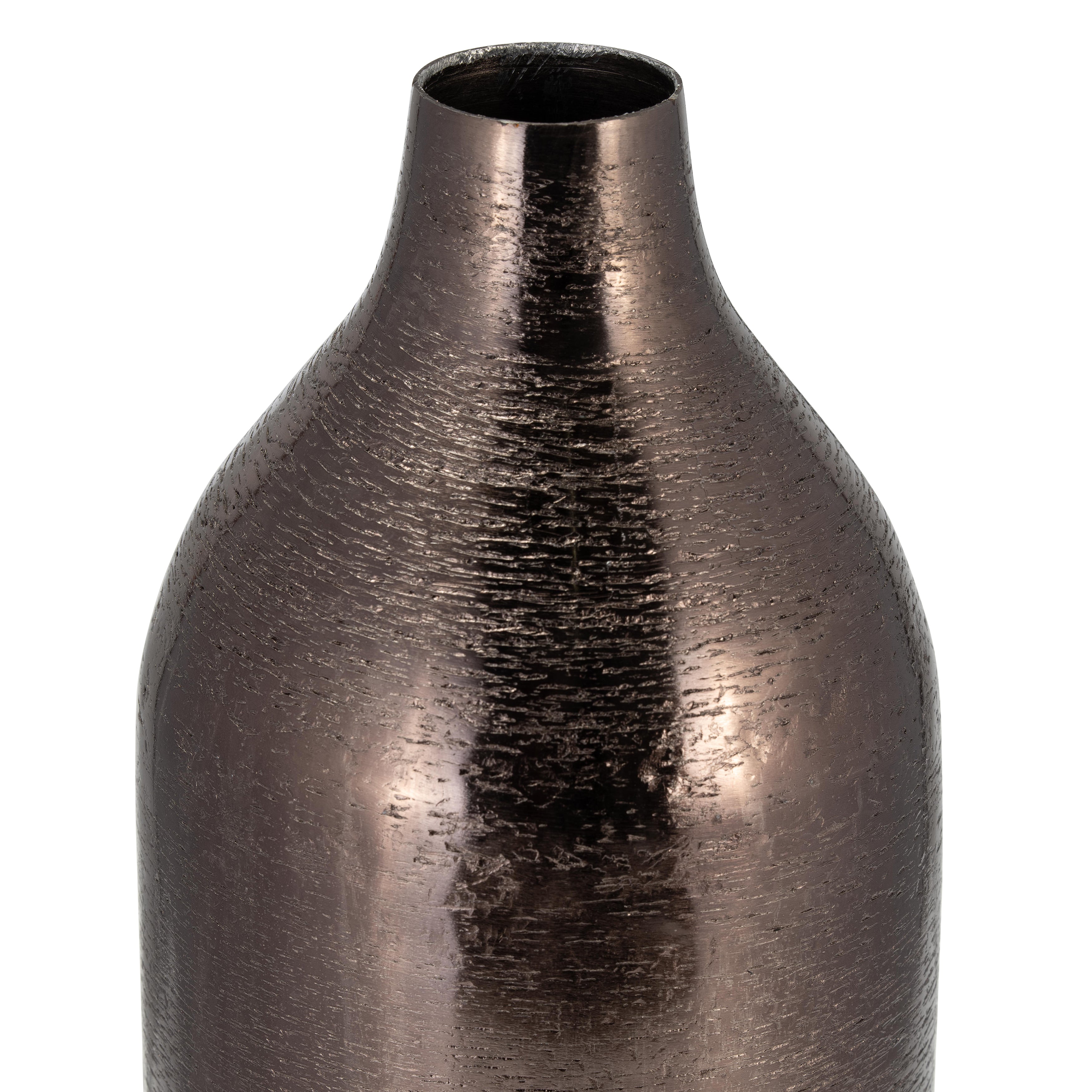 Metal, 18"h Cylinder Vase, Black - Decor Addict, LLC