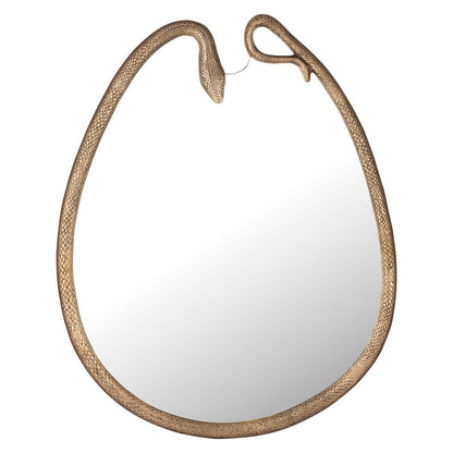 Brass Antique Cast Aluminum Wall Mirror: Brown / Aluminum - Decor Addict, LLC