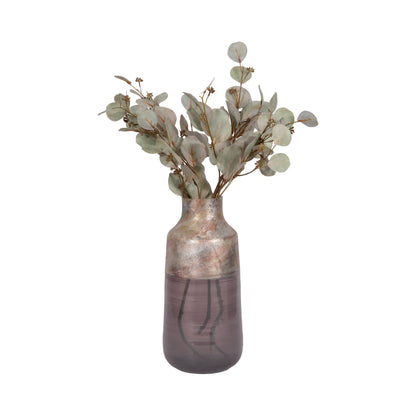 Glass Modern 2-Tone Tapered Body Vase - Gray, 15 in. - Decor Addict, LLC
