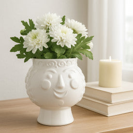 Grandma Face Planter, White