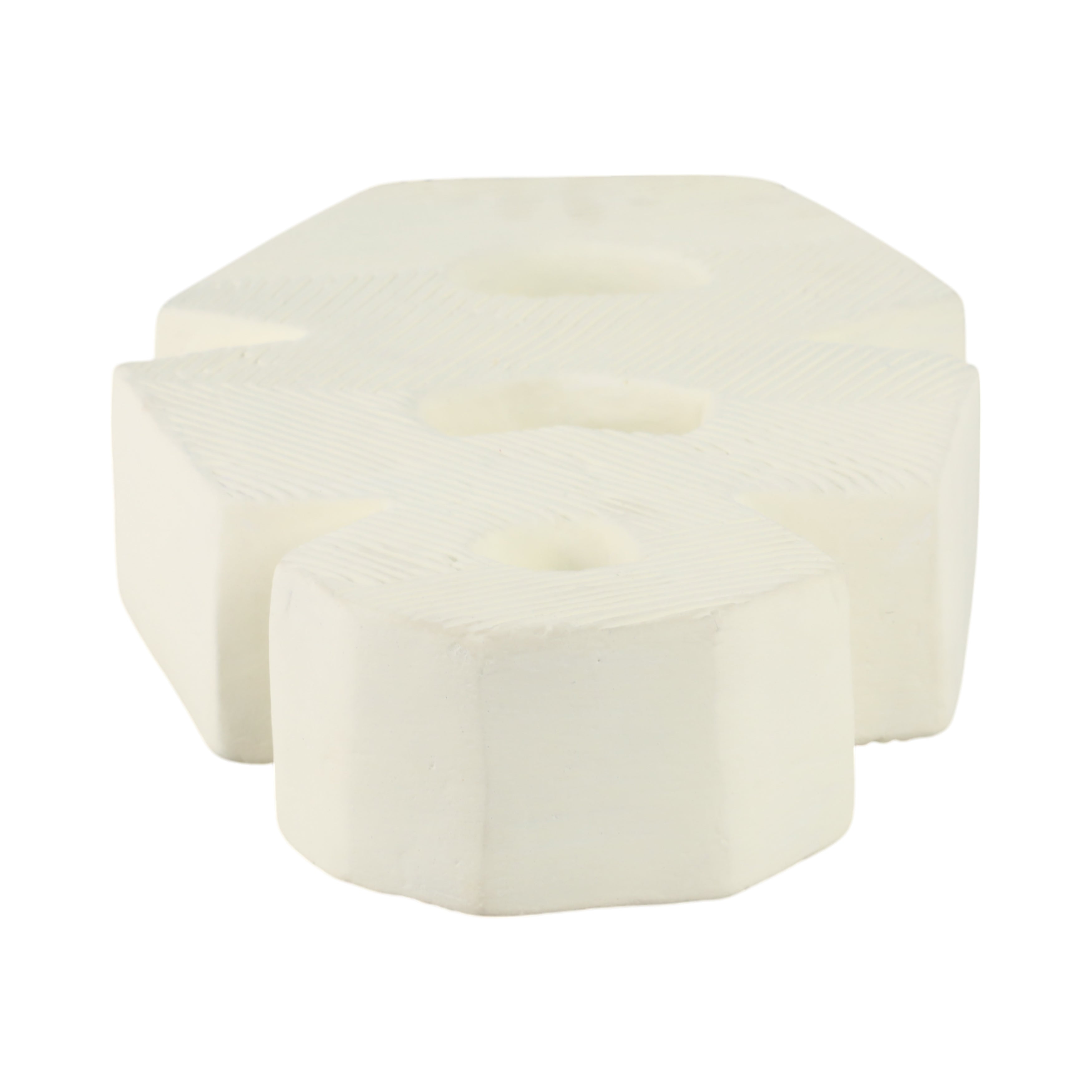 18" Terracotta Abstract Sculpture, Ivory - Decor Addict, LLC