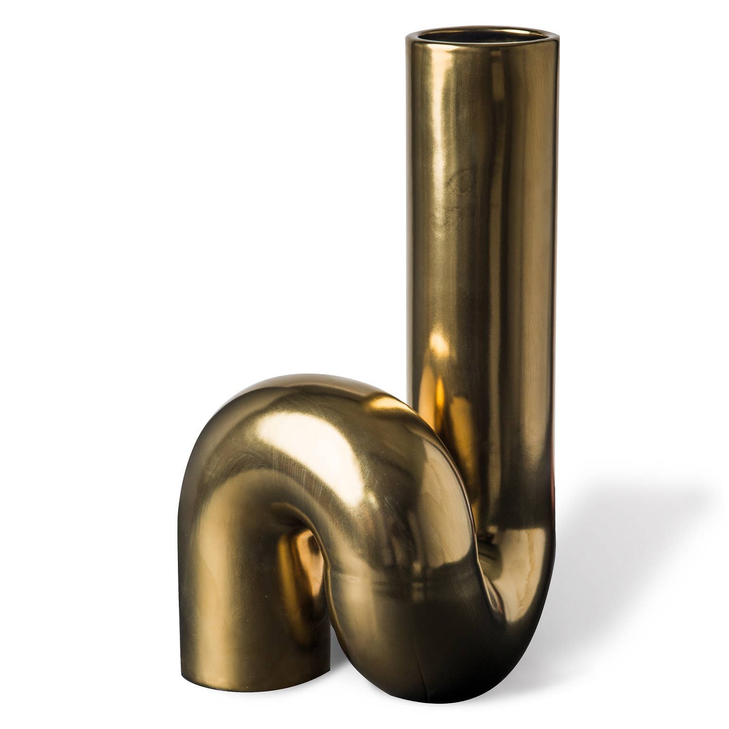 Vase Yourtube Gold: Gold / CERAMIC - Decor Addict, LLC