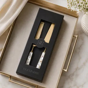Sebring Mother of Pearl Cake Servers (Set of 2)