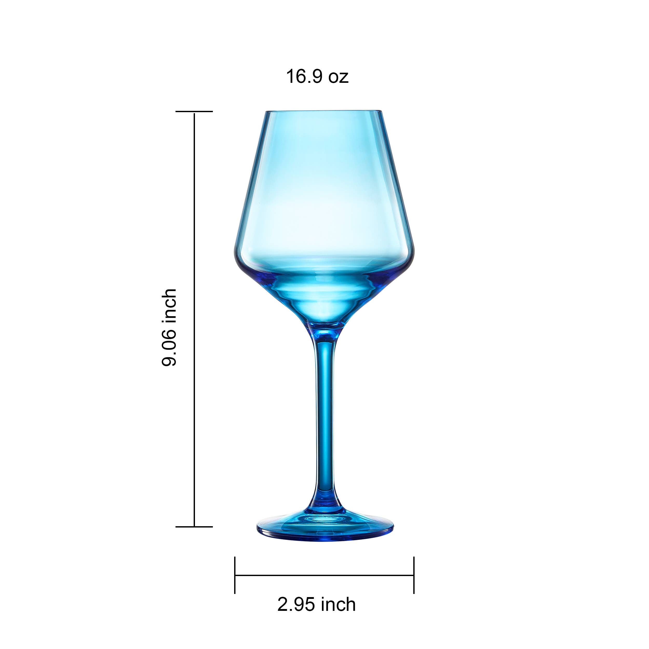 Plastic Acrylic Unbreakable Stemmed Wine Glasses, Set of 12 - Decor Addict, LLC
