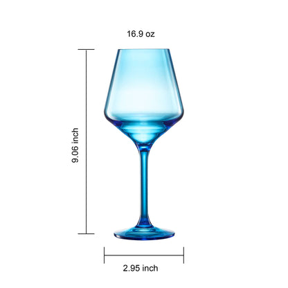 Plastic Acrylic Unbreakable Stemmed Wine Glasses, Set of 12 - Decor Addict, LLC