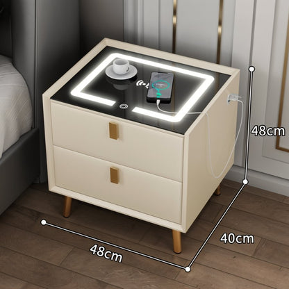 Adalea Side Table (Wireless Charging) - Decor Addict, LLC