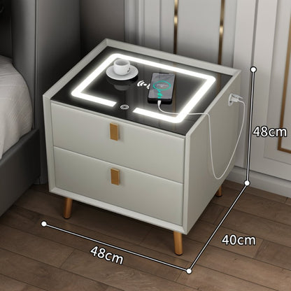 Adalea Side Table (Wireless Charging) - Decor Addict, LLC