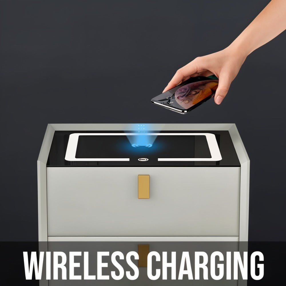 Adalea Side Table (Wireless Charging) - Decor Addict, LLC