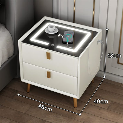 Adalea Side Table (Wireless Charging) - Decor Addict, LLC