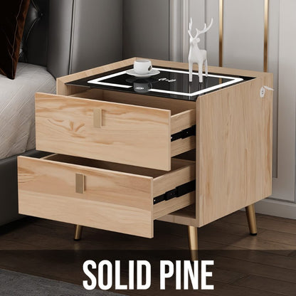 Adalea Side Table (Wireless Charging) - Decor Addict, LLC