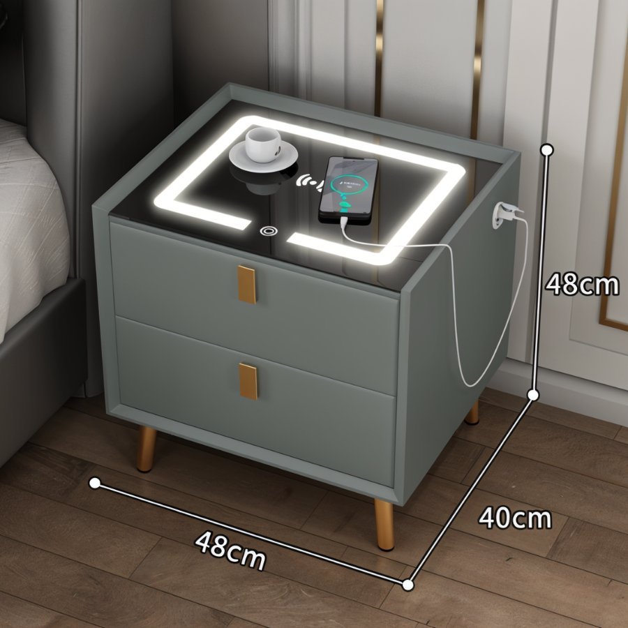 Adalea Side Table (Wireless Charging) - Decor Addict, LLC