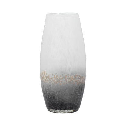 Glass, 11" Crackle Vase, Multi - Decor Addict, LLC